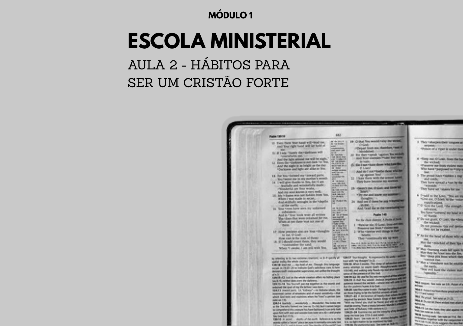 AULA 2 – HÁBITOS PARA SER UM CRISTÃO FORTE